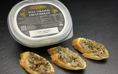 Sült Libamáj darabok libazsírban bagetten Sült Libamáj darabok libazsírban bagetten