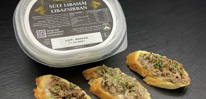 Sült Libamáj darabok libazsírban bagetten